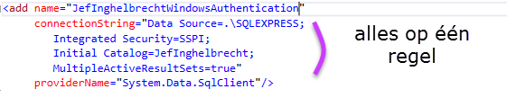 EF connection string integrated security
